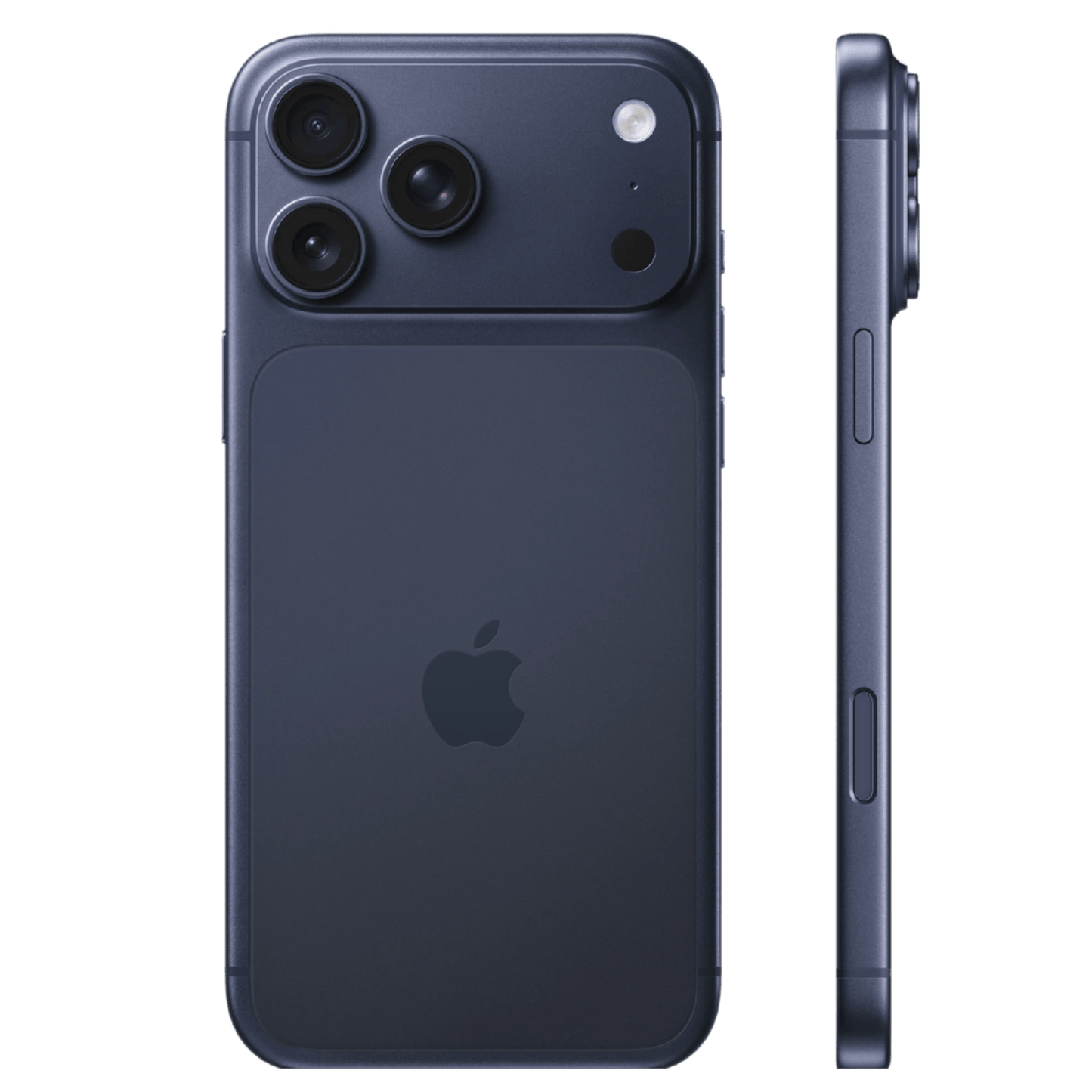 Apple iPhone 17 Pro Max in Deep Blue, electronics image showing front view with large display and sleek design.