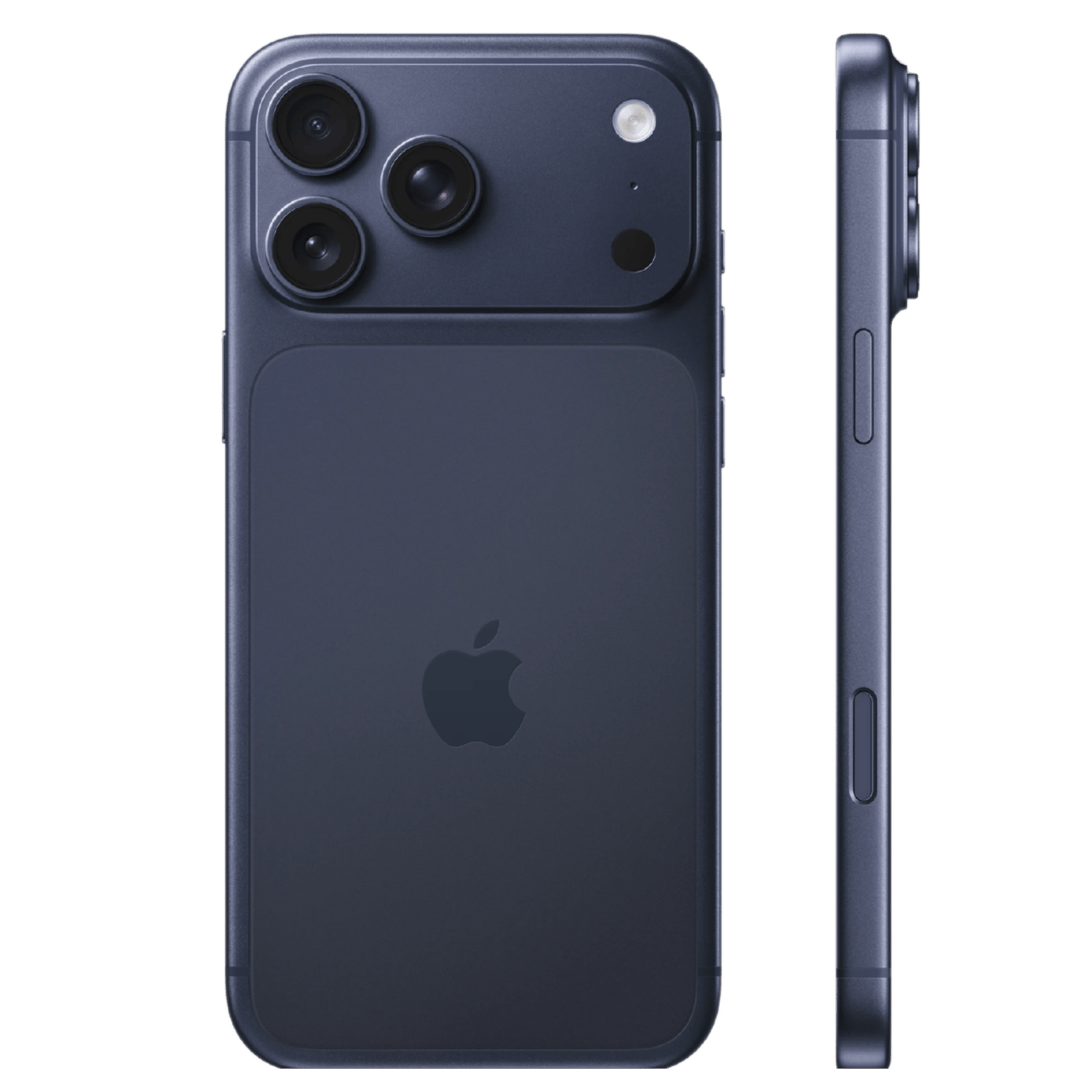 Apple iPhone 17 Pro Max in Deep Blue, electronics image showing front view with large display and sleek design.