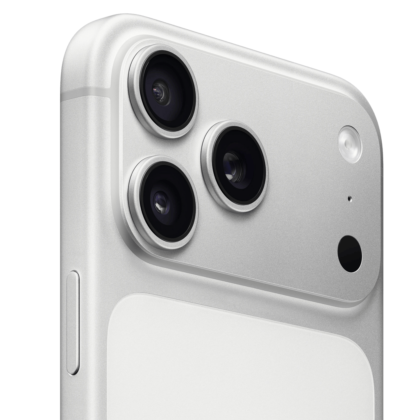 Apple iPhone 17 Pro Max Silver smartphone displaying its front screen and sleek design, with a 256GB storage label.