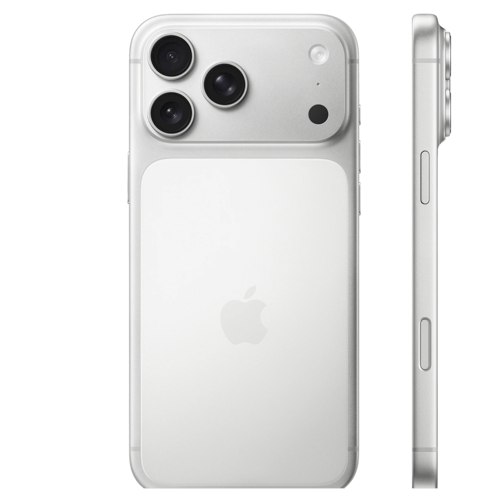 Silver Apple iPhone 17 Pro Max smartphone with 256GB storage, sleek design, and modern features.
