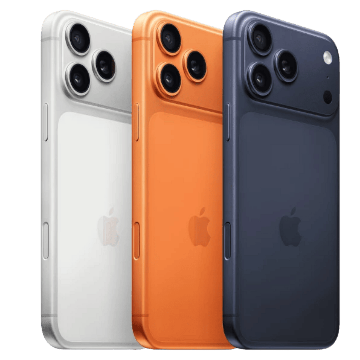 Silver Apple iPhone 17 Pro Max smartphone with 256GB storage, showcasing its sleek design and screen display.
