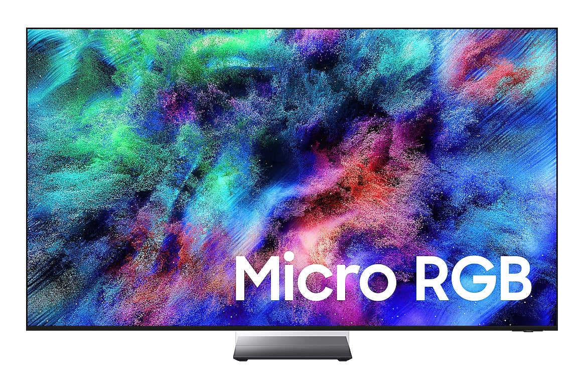 Samsung R95H Micro RGB 4K Vision AI Smart TV displaying vibrant 4K visuals on a sleek micro RGB screen