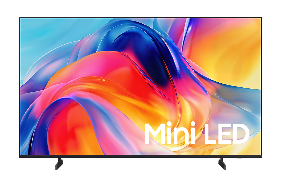 Samsung M70H Mini LED 4K Vision AI Smart TV displaying vibrant 4K HDR content with slim bezel and sleek design.