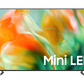Samsung M80H Mini LED 4K Smart TV displaying vibrant images on a sleek black screen, with a slim modern design.