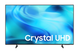 Open box Samsung Crystal UHD 4K Smart TV, model U8000H, featuring sleek design and vibrant display, brand logo visible.