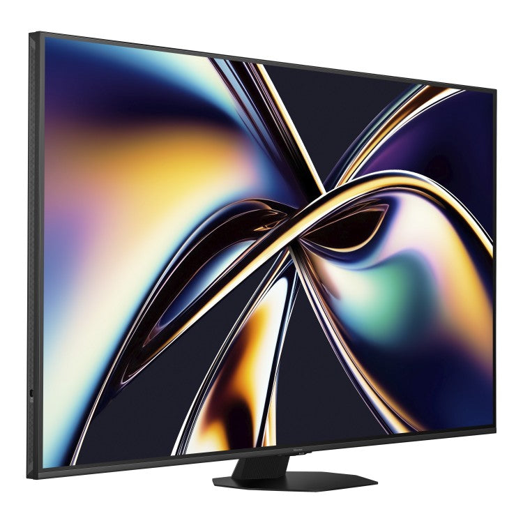 Open-box Hisense 65-inch Mini-LED QLED AI TV with 165Hz refresh rate and Google TV interface, displaying vibrant colorful images.