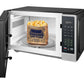 Insignia 0.9 cu ft stainless steel compact countertop microwave with digital display and control panel.
