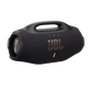 Black JBL Boombox 4 portable Bluetooth speaker with rugged design and large handle, shown in open box condition.