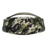 JBL Boombox 3 open-box portable Bluetooth speaker with rugged design and large handle for outdoor music listening.
