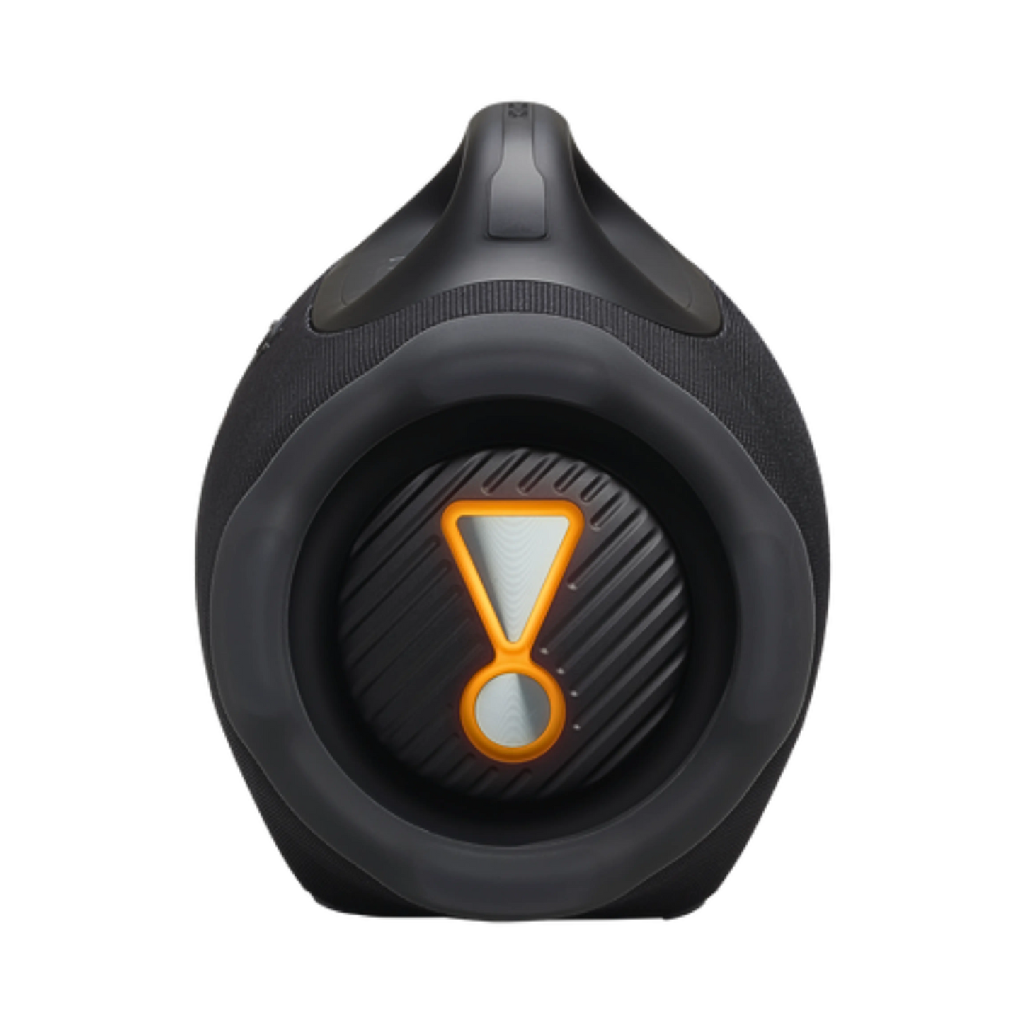 Black JBL Boombox 4 portable speaker shown in a sleek design, perfect for high-quality sound and outdoor use.