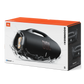 Black JBL Boombox 4 portable speaker shown in a clean, modern design with rugged exterior and control buttons on top.