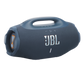Blue JBL Boombox 4 portable Bluetooth speaker, brand new, with rugged design and large speaker grille for powerful sound.
