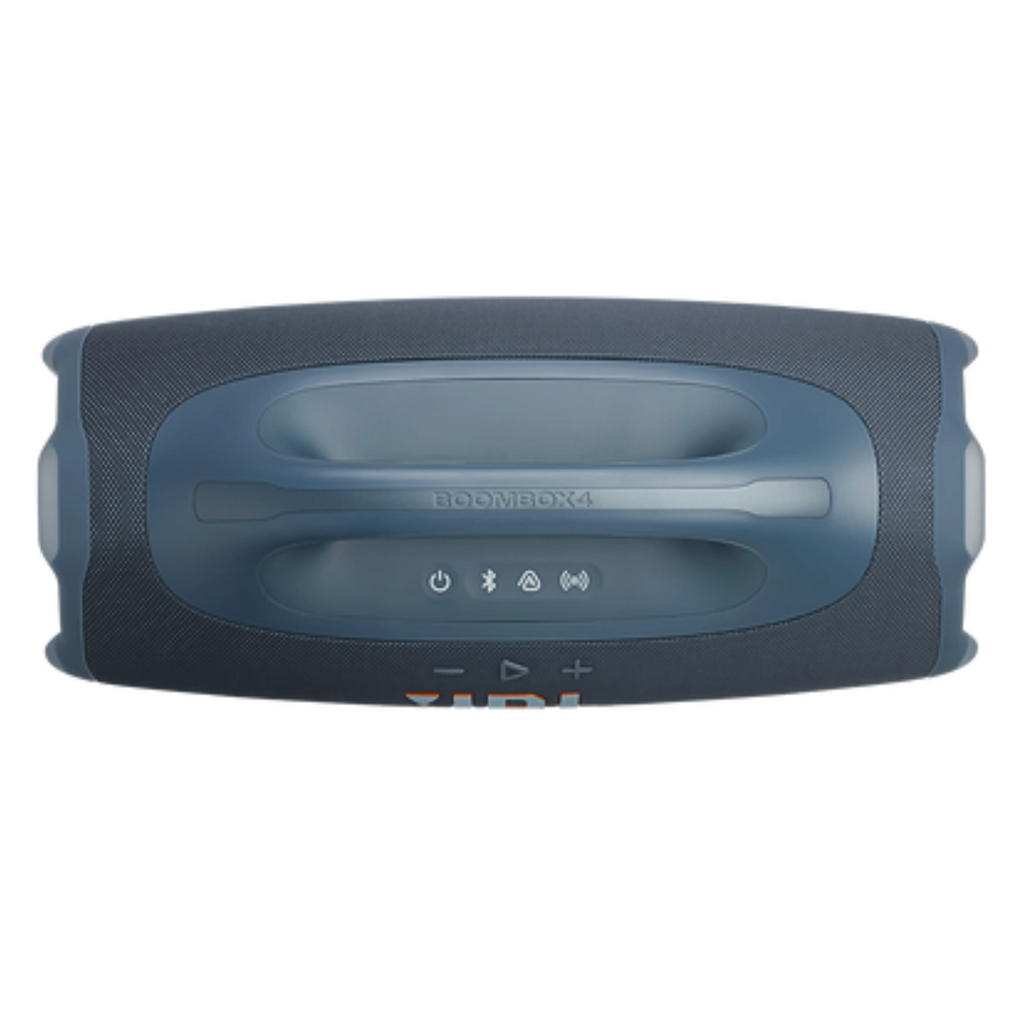 Blue JBL Boombox 4 portable speaker, new condition, showcasing its large size and rugged design for outdoor use.