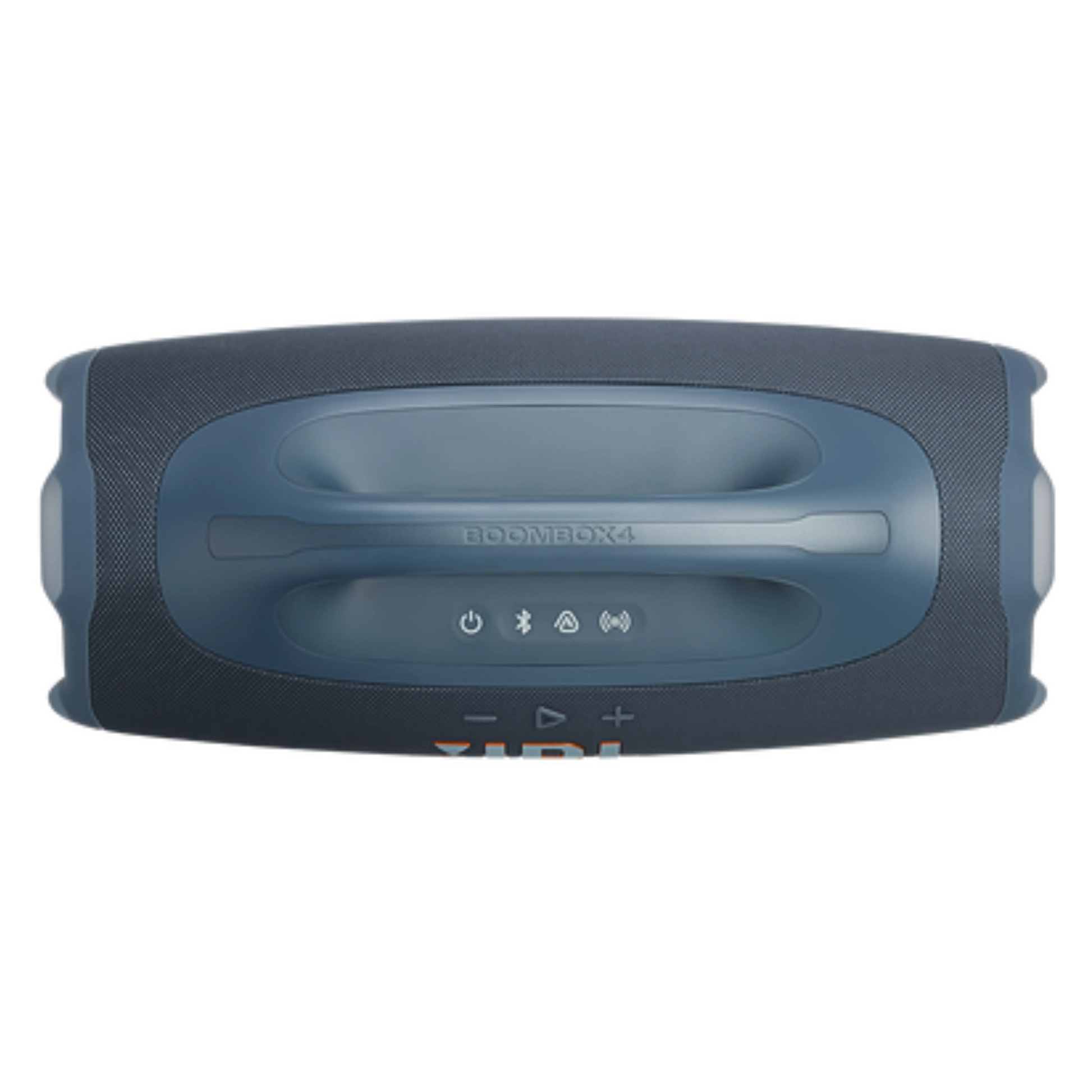 Blue JBL Boombox 4 portable speaker, new condition, showcasing its large size and rugged design for outdoor use.