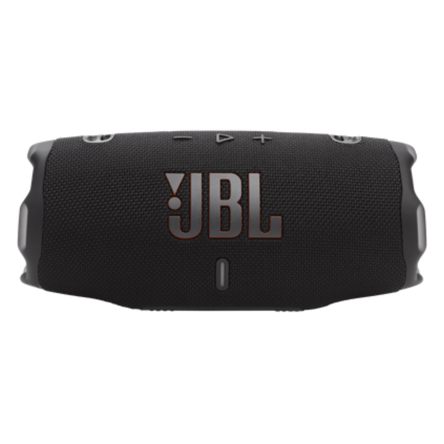 Black JBL Charge 6 portable Bluetooth speaker shown in open-box condition with buttons and speaker grille visible.