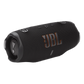 Black JBL Charge 6 portable Bluetooth speaker, open box, showing its rugged design and control buttons on top.