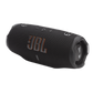 Black JBL Charge 6 portable Bluetooth speaker with open-box condition, showing its rugged design and control buttons.
