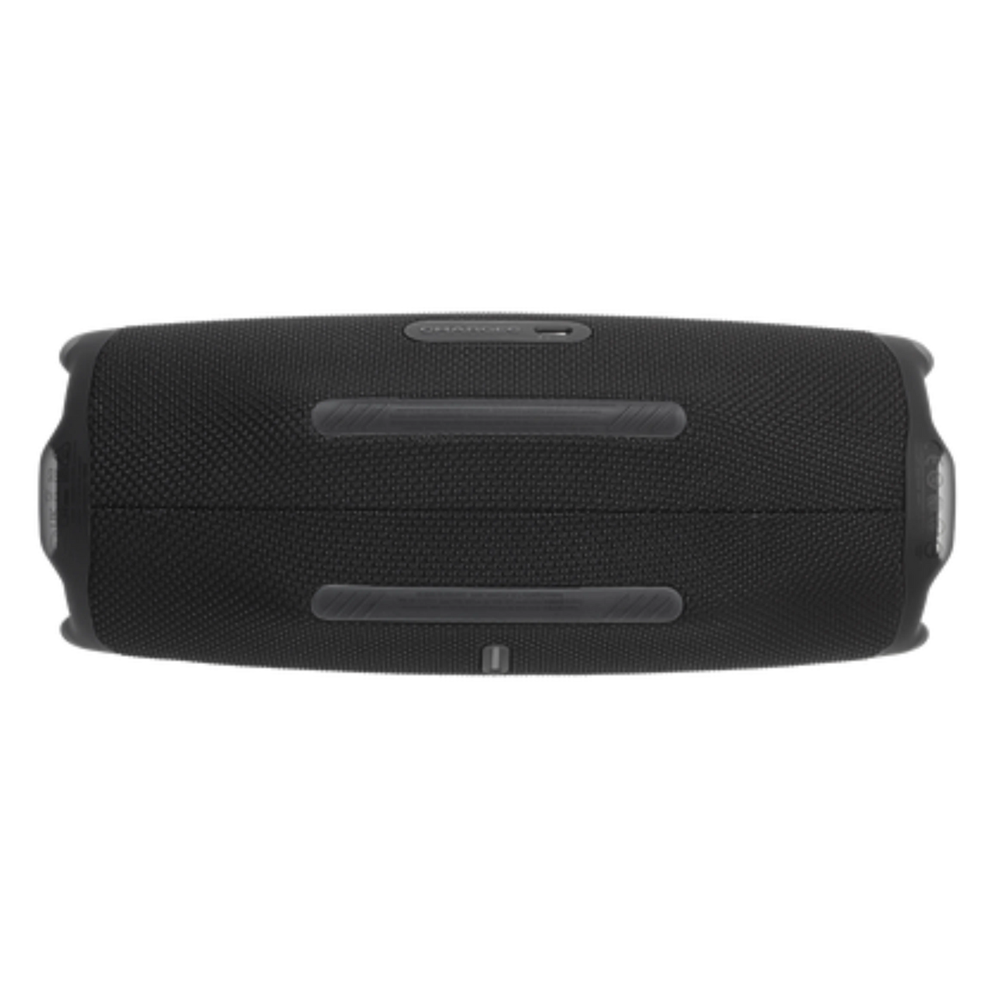 JBL Charge 6 open-box portable Bluetooth speaker in black, showcasing its rugged design and control buttons on the top.