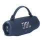 Blue JBL Charge 6 portable Bluetooth speaker, open-box electronics device with rugged design and built-in rechargeable battery.