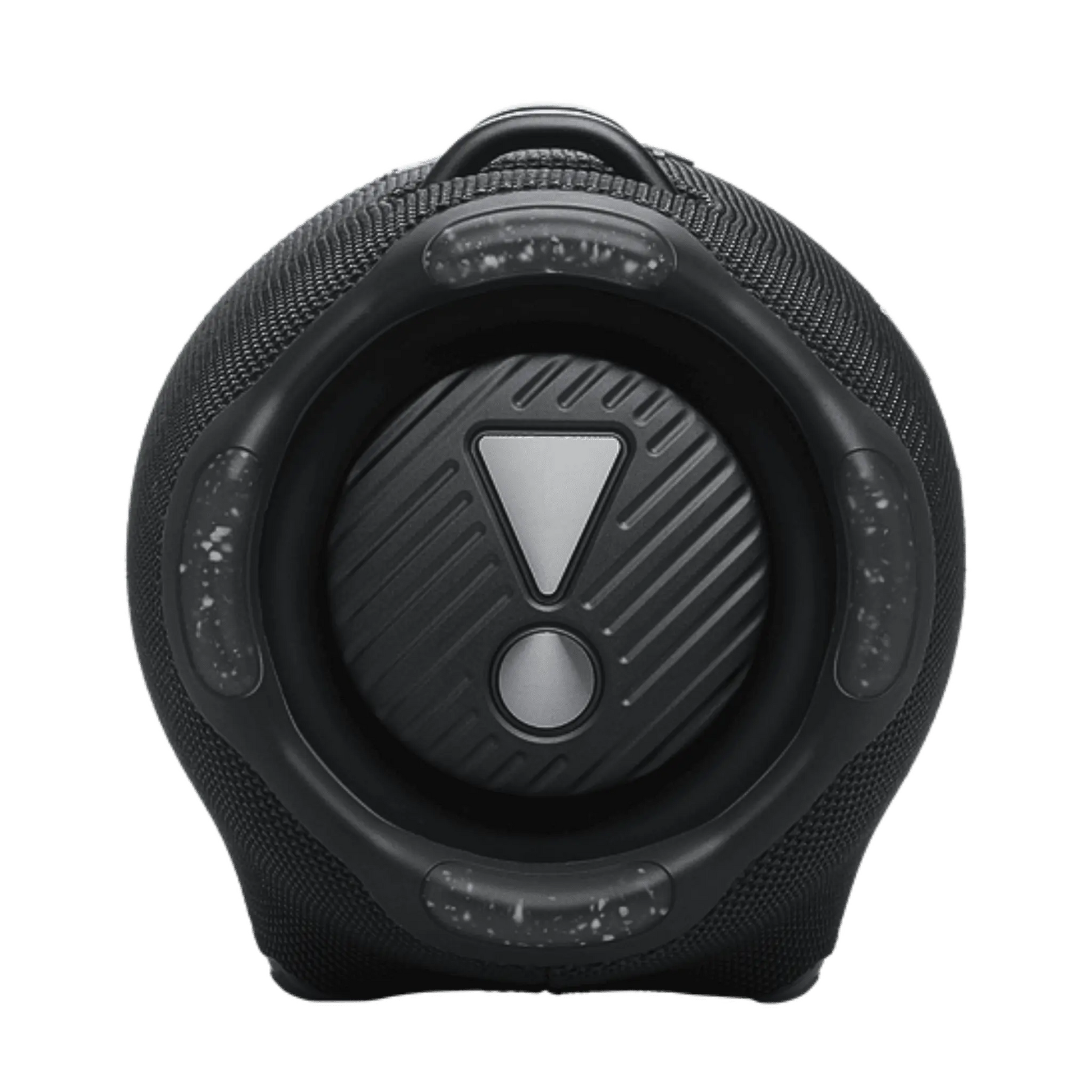 JBL Xtreme 4 portable Bluetooth speaker in black, open-box condition, showcasing its rugged design and control buttons.