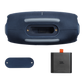 Open-box JBL Xtreme 4 portable Bluetooth speaker in blue, showcasing its rugged design and controls.
