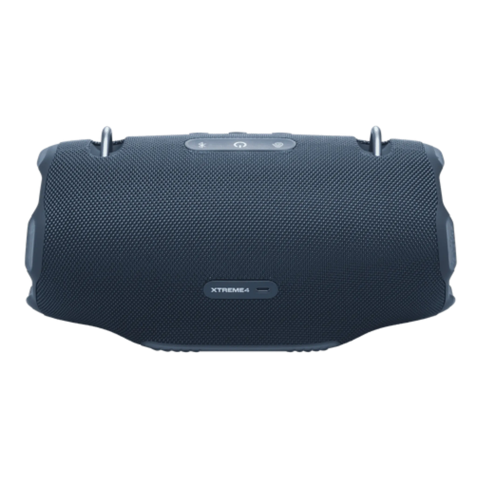 JBL Xtreme 4 portable Bluetooth speaker in blue, open-box condition, with rugged design and built-in handle for outdoor use.