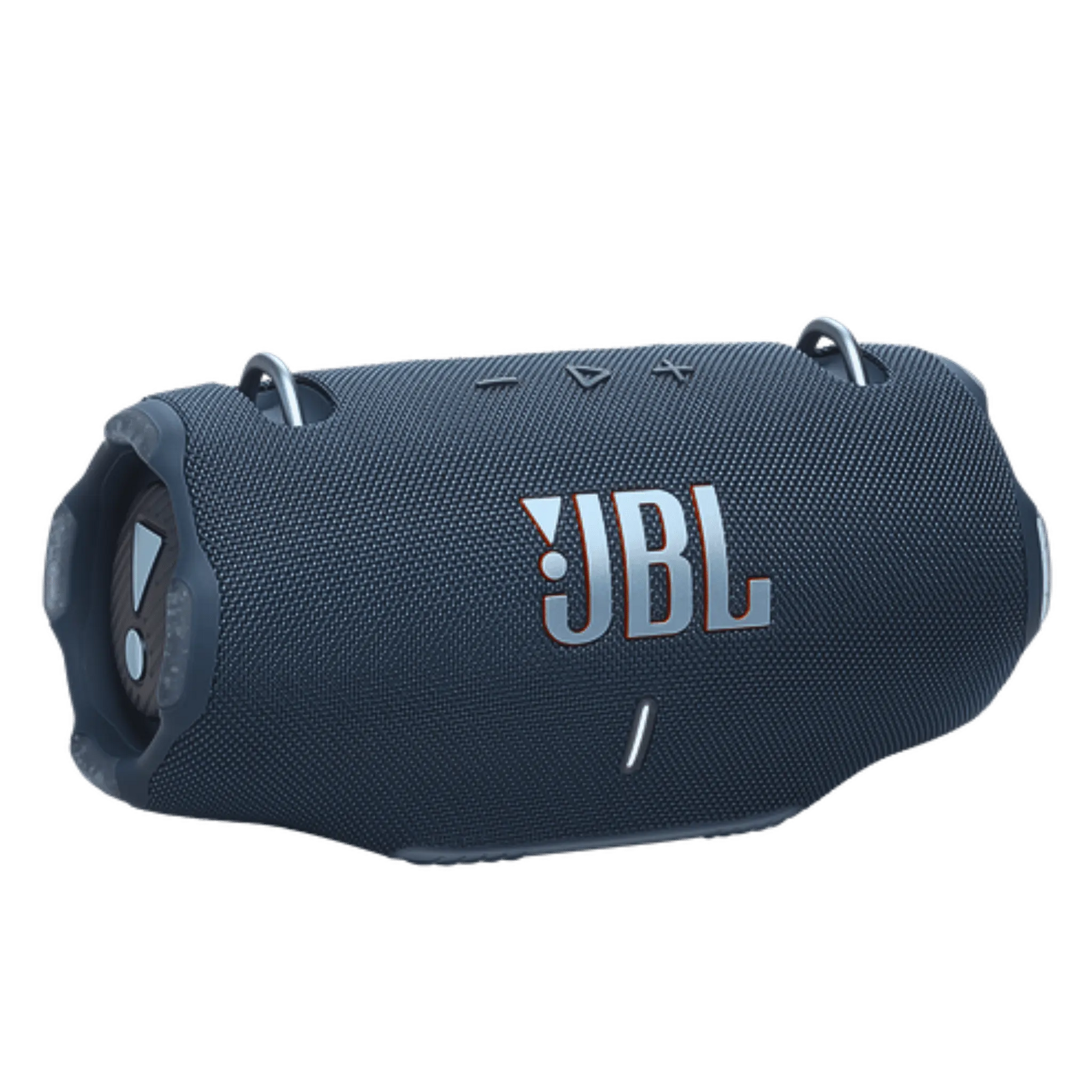 Blue JBL Xtreme 4 portable Bluetooth speaker, open-box electronics product with rugged design and built-in handle.