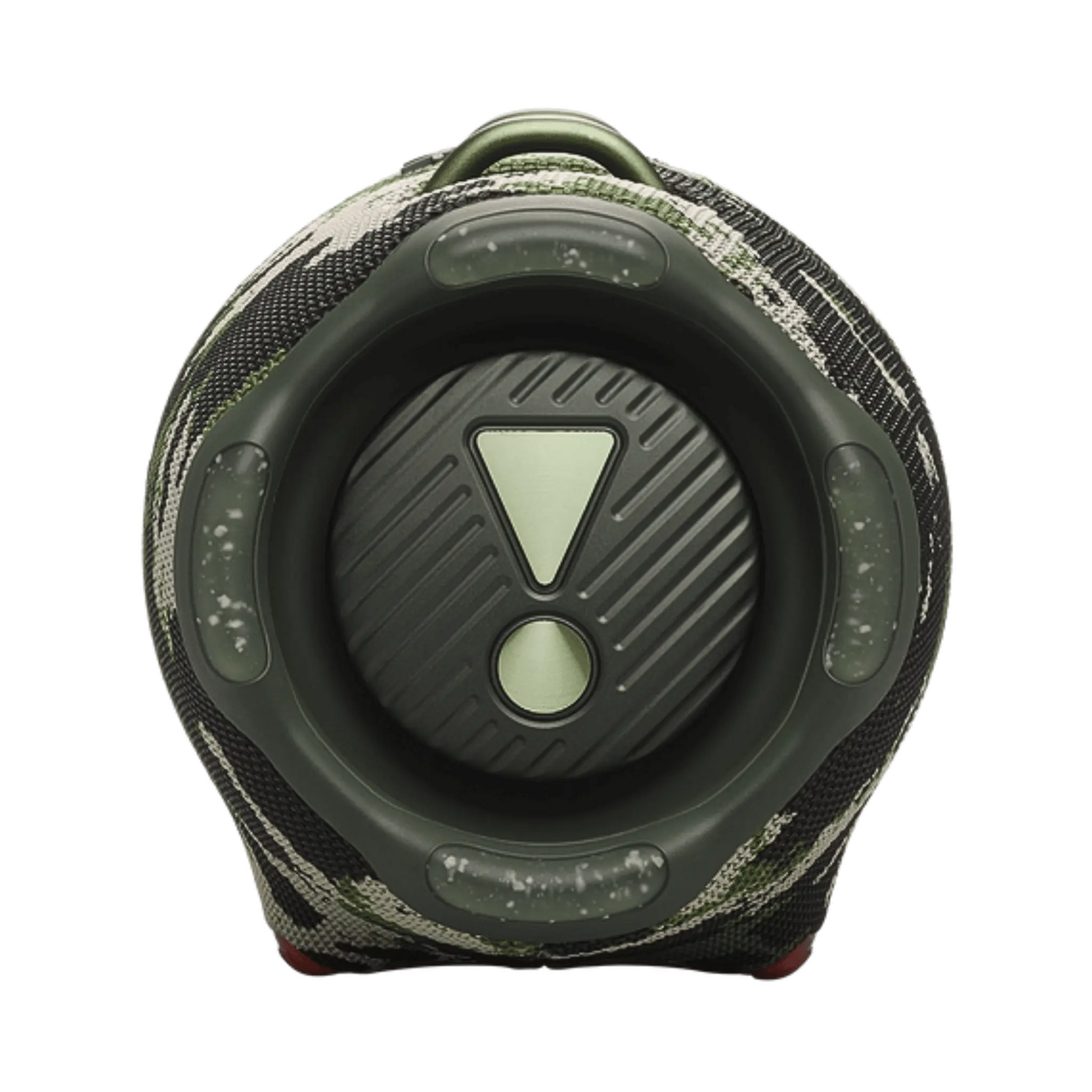 JBL Xtreme 4 portable Bluetooth speaker in camo pattern, open-box electronics, with rugged design and built-in handle