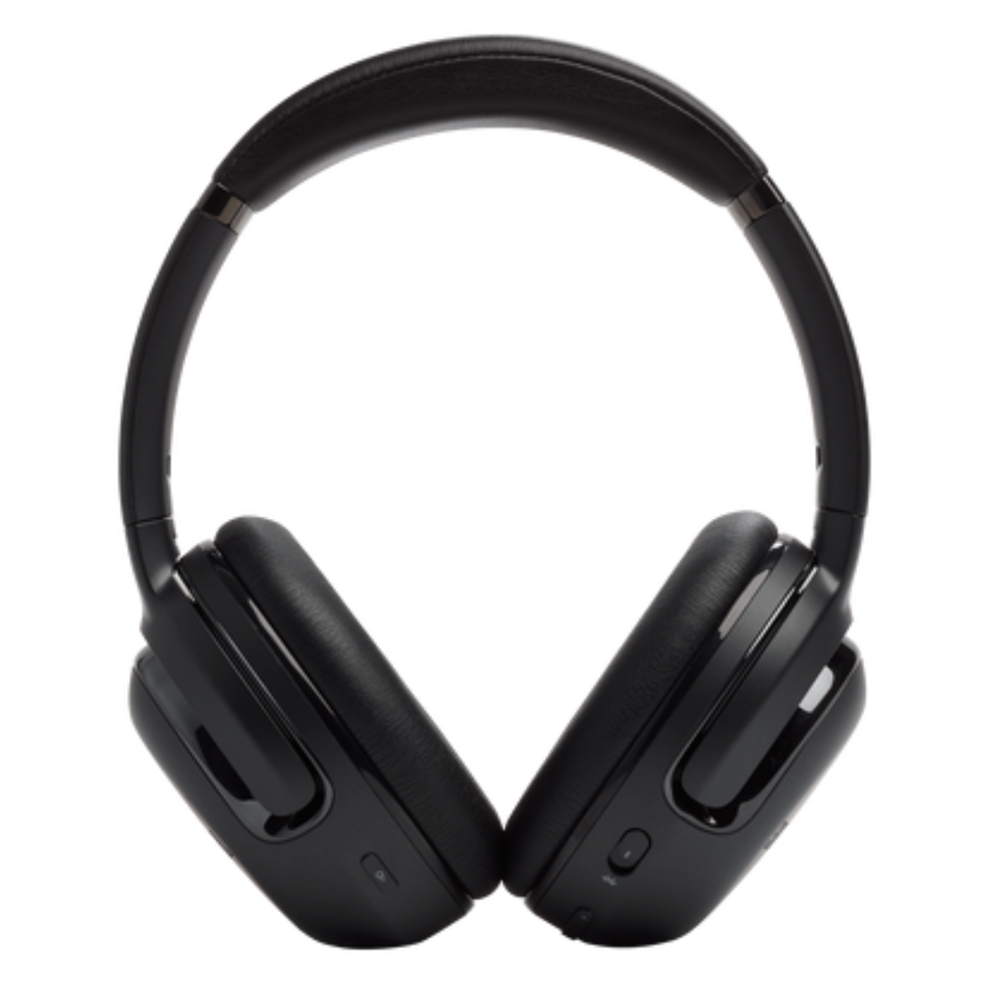 JBL Tour One M2 over-ear headphones with black cushioned ear cups and headband, showing the sleek design and branding.
