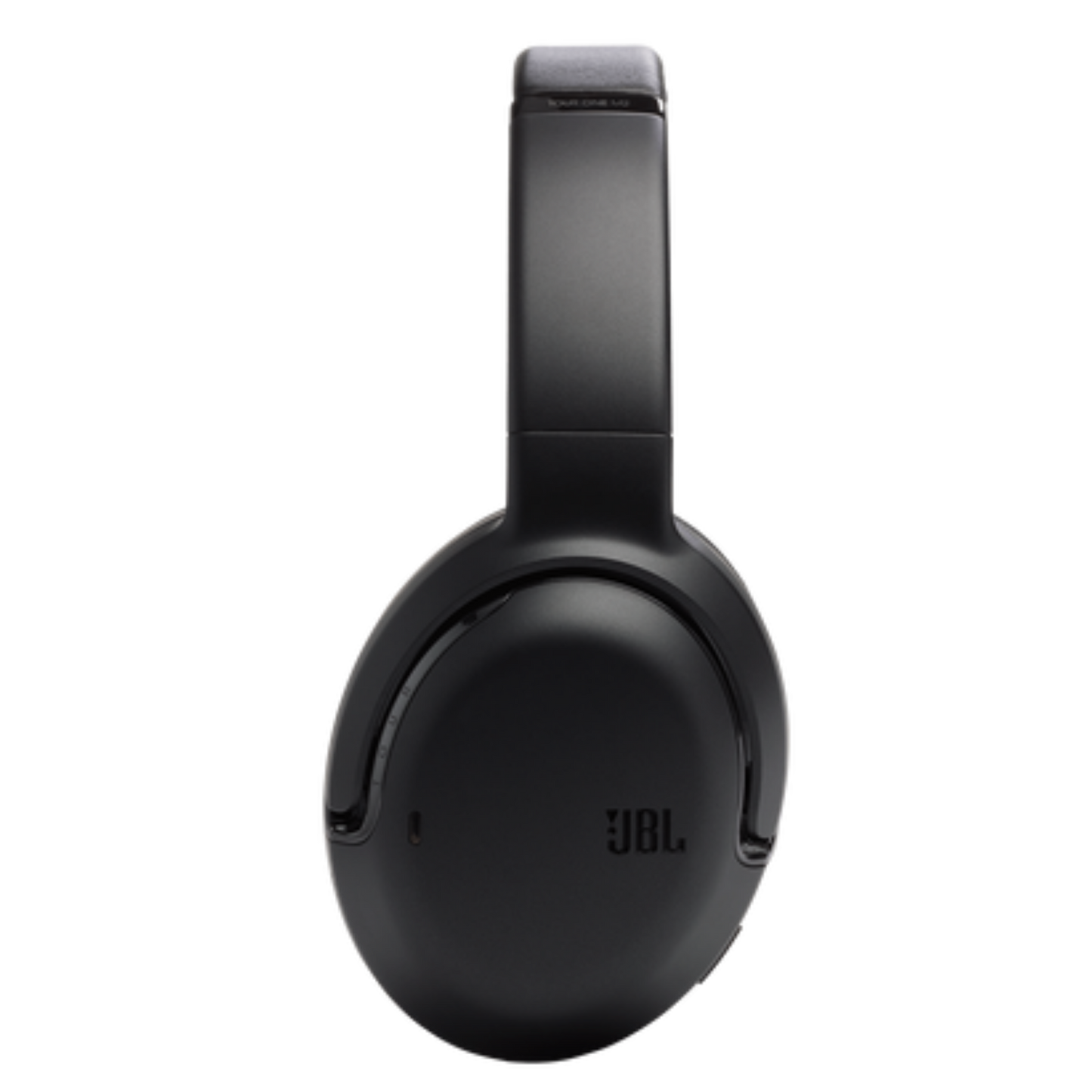 JBL Tour One M2 over-ear headphones in black with cushioned ear cups and adjustable headband, designed for premium audio comfort.