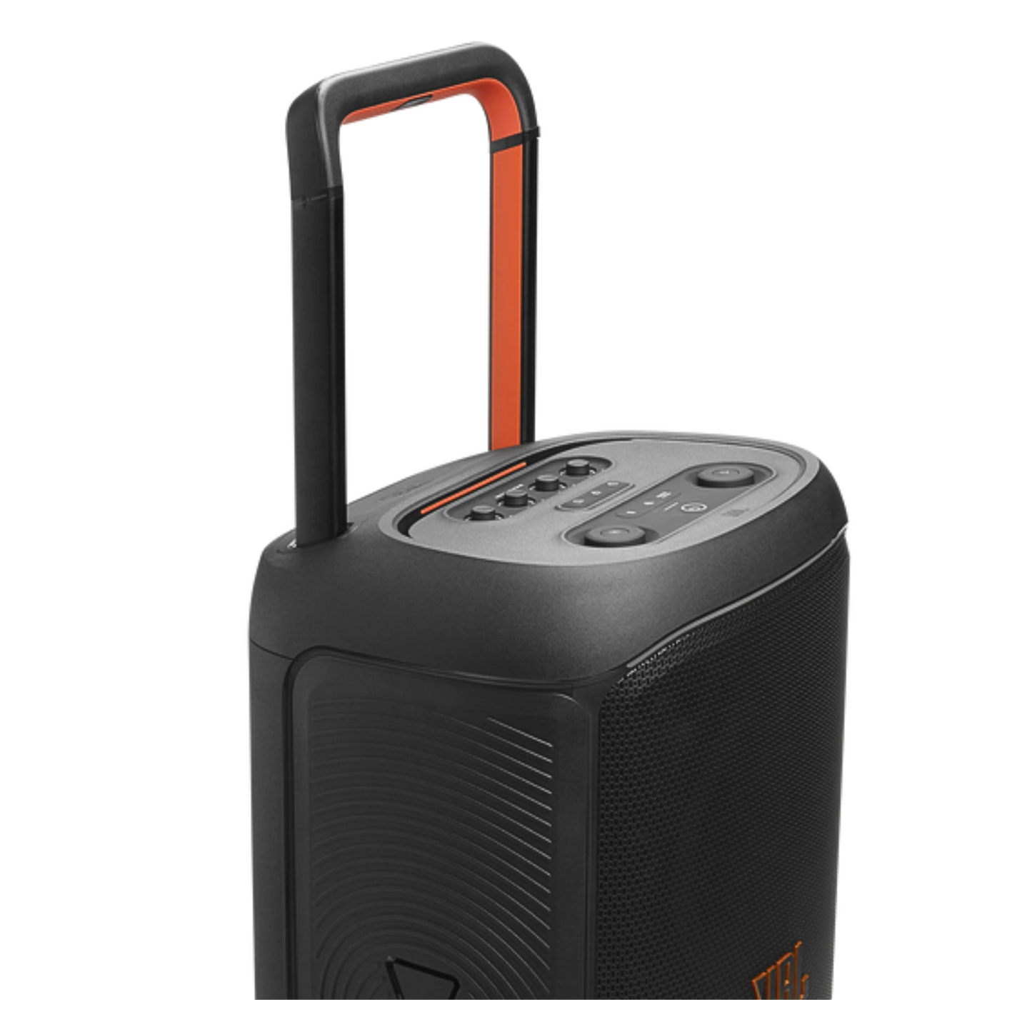JBL PartyBox 520 splashproof Bluetooth wireless party speaker in black with control panel and speaker grille visible.