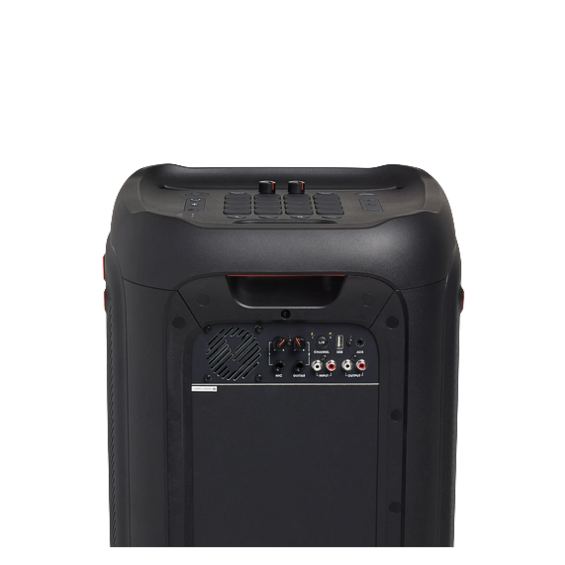 Open box JBL PartyBox 1000 Bluetooth wireless party speaker with large design and control panel, ready for powerful sound.