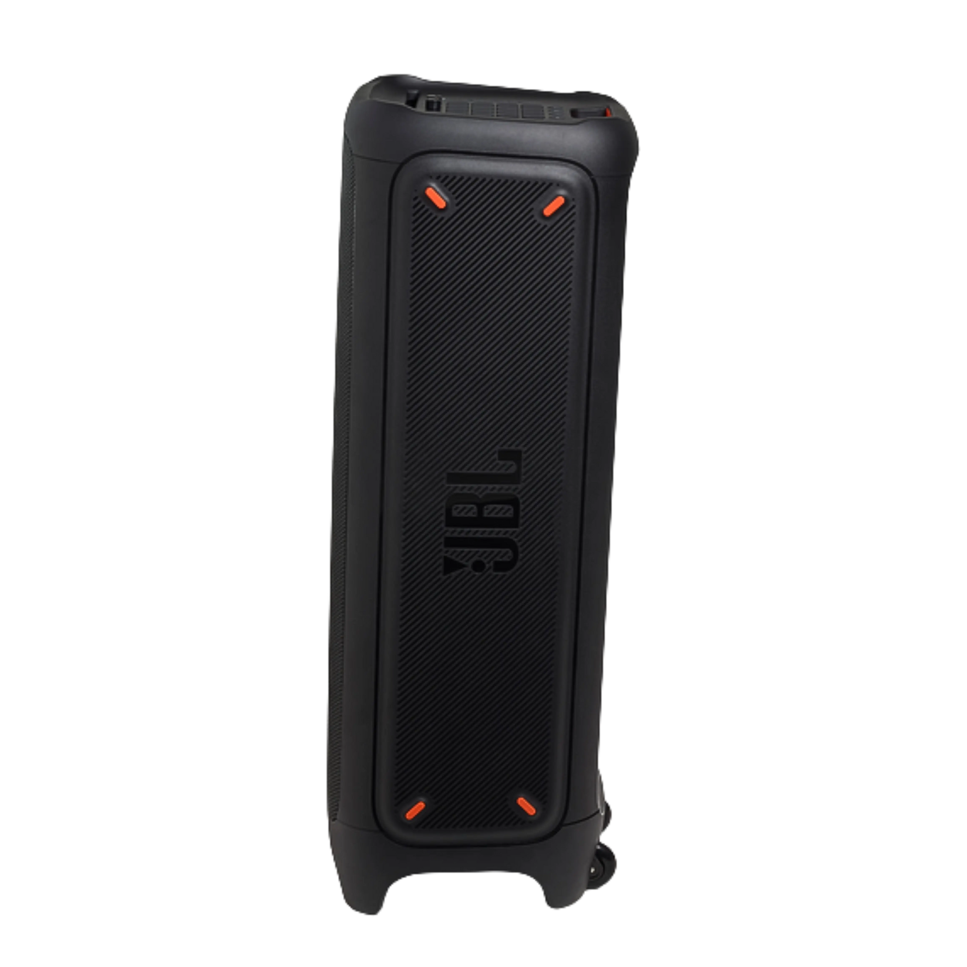 Open box JBL PartyBox 1000 Bluetooth wireless party speaker with large speaker grille and control panel, designed for powerful sound.