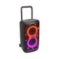 Open box JBL PartyBox 520 splashproof Bluetooth wireless party speaker in black, featuring large speaker drivers and control panel.