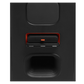 Open box JBL PartyBox 520 splashproof Bluetooth wireless party speaker in black, showing its rugged design and control panel.