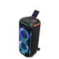 Open box JBL PartyBox 710 party speaker with built-in lights, splashproof design, and large speaker grille for vibrant music streaming.