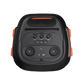 Open box JBL PartyBox 710 party speaker with built-in lights and splashproof design, showcasing its vibrant lighting and durable exterior.