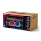 Open box JBL Partybox 720 splashproof Bluetooth wireless party speaker in black showing its large speaker grille and control panel.
