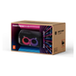 Open box JBL PartyBox Club 120 splashproof Bluetooth wireless speaker in black, showcasing its large speaker grille and control panel.