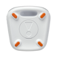 Open box JBL PartyBox Club 120 splashproof Bluetooth wireless speaker in white, showcasing its compact design and control panel.