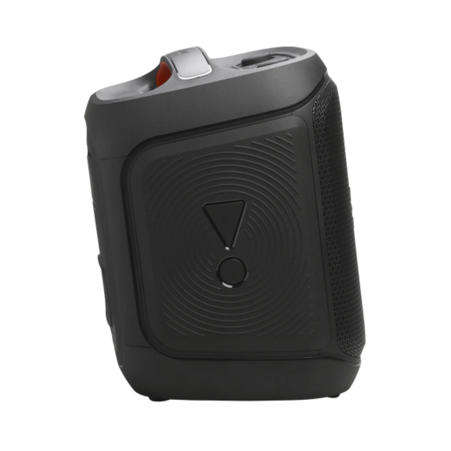 Open box JBL PartyBox Encore Essential 2 party speaker with colorful LED lights and portable design, ideal for lively gatherings.
