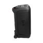 Open box JBL PartyBox Stage 320 portable black party speaker with large speaker grille, control panel, and carrying handle visible.