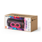 Open box JBL PartyBox Ultimate Bluetooth wireless party speaker in black, showing its large speaker grille and control panel.