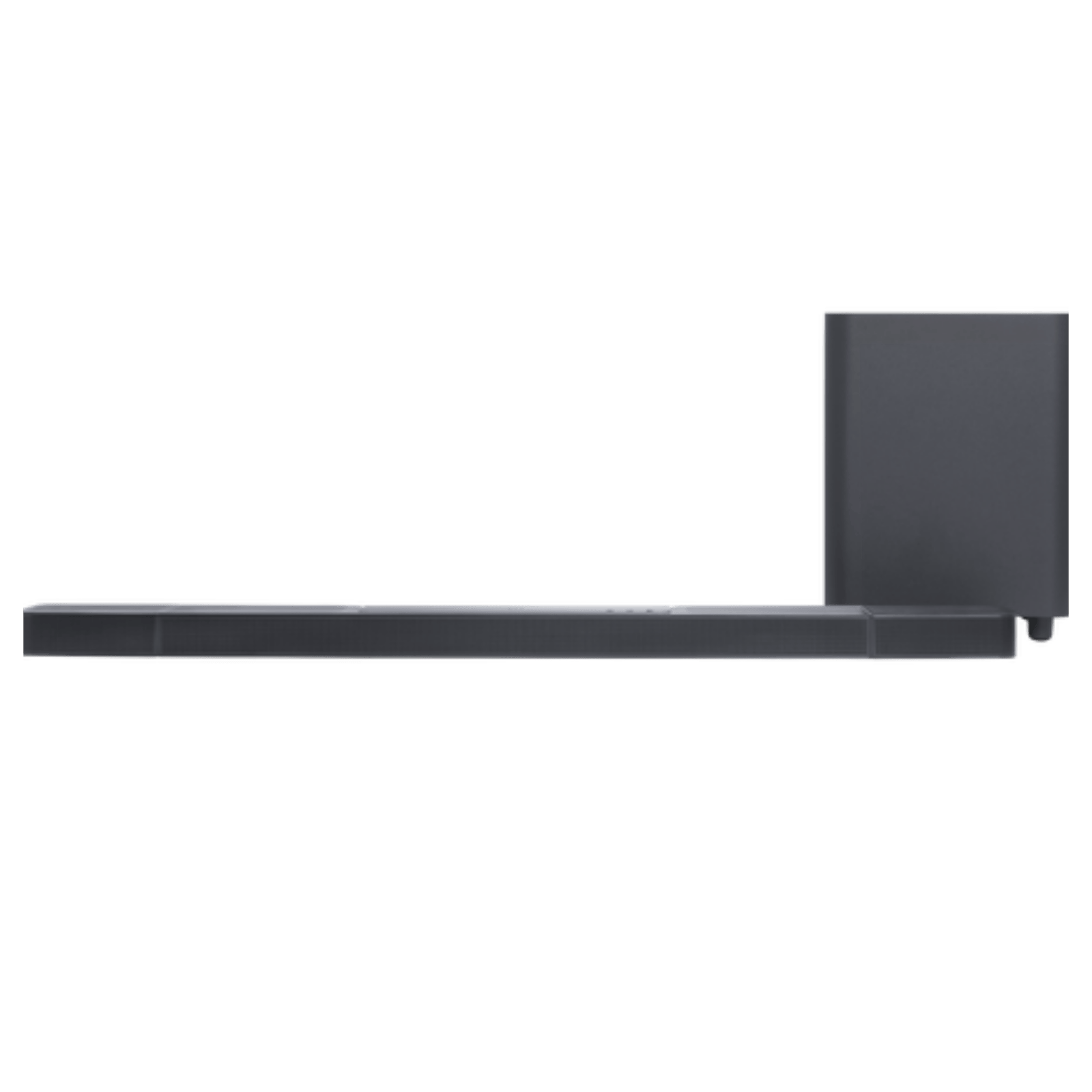 Open box JBL Bar 1300X 11.1.4 channel wireless sound bar with Dolby Atmos for home theater, shown with sleek design and remote.