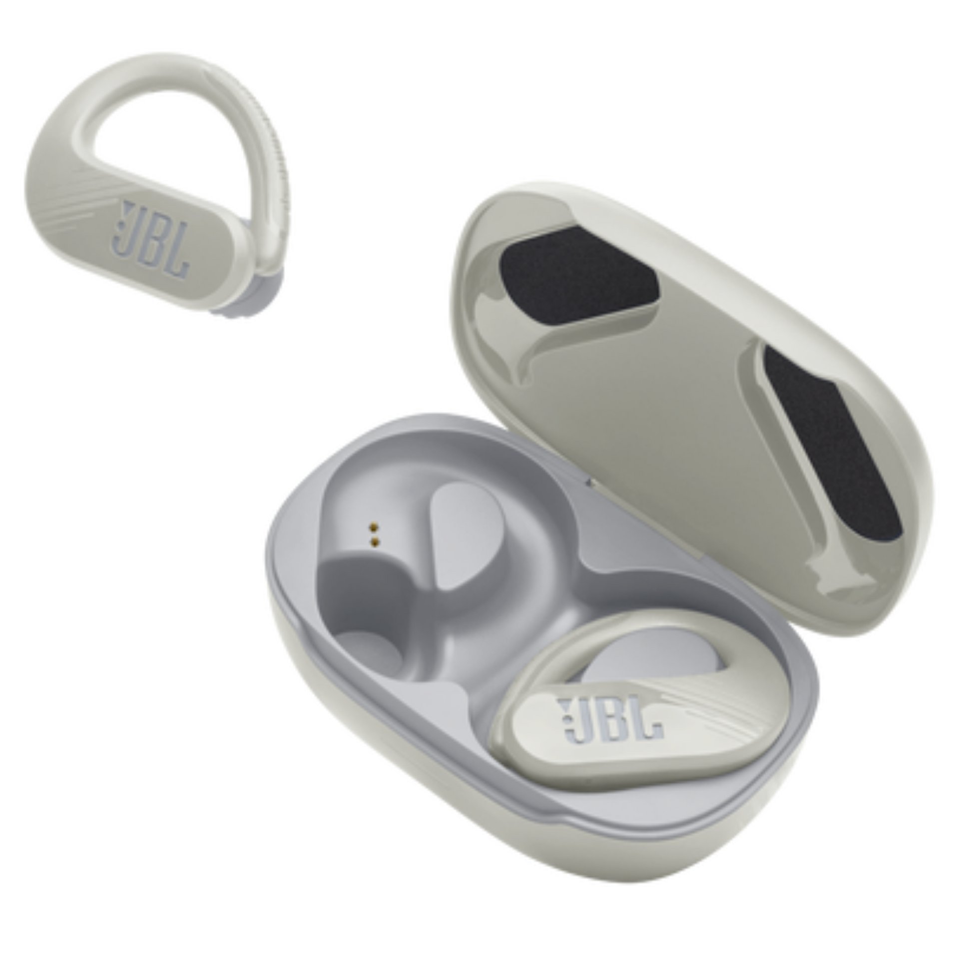 JBL Endurance Peak 3 sport earbuds with in-ear design and ear hooks for secure fit during workouts.
