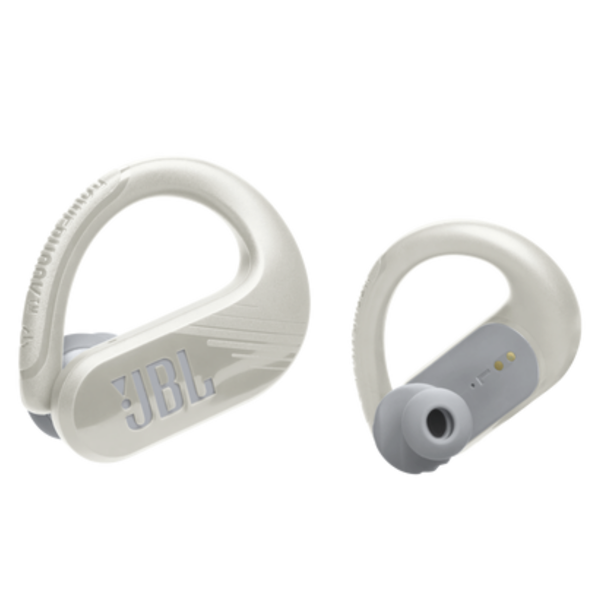 JBL Endurance Peak 3 sport earbuds with in-ear design and secure fit, featuring wireless Bluetooth connectivity and sporty ear tips.