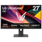 LG 27-inch UltraGear G6 gaming monitor with WQHD display, 300Hz refresh rate, 1ms GTG, IPS LED, G-Sync, and FreeSync in black