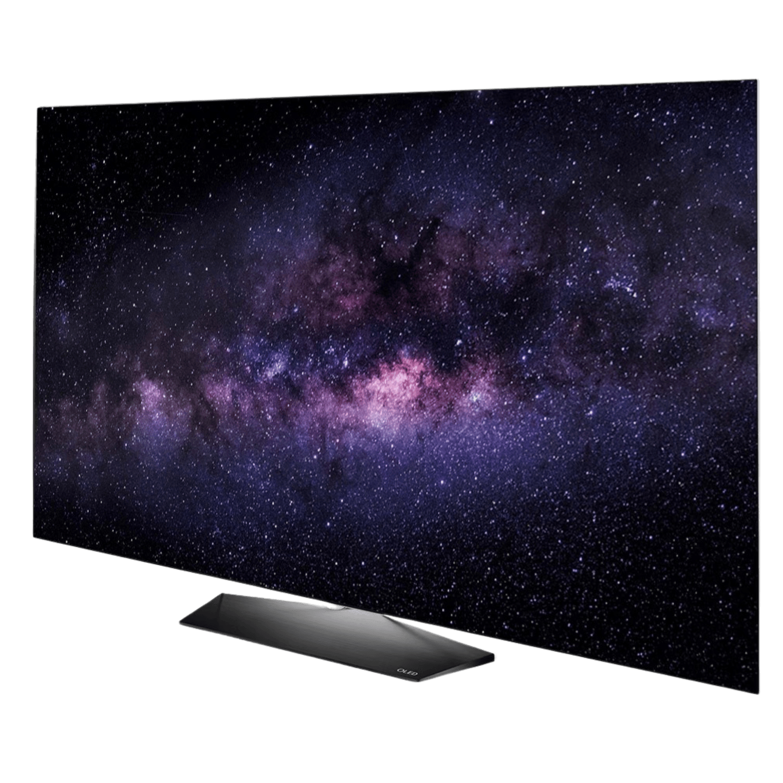 LG 48-inch OLED B6 4K Smart TV displaying vibrant screen with sleek black frame and modern design.
