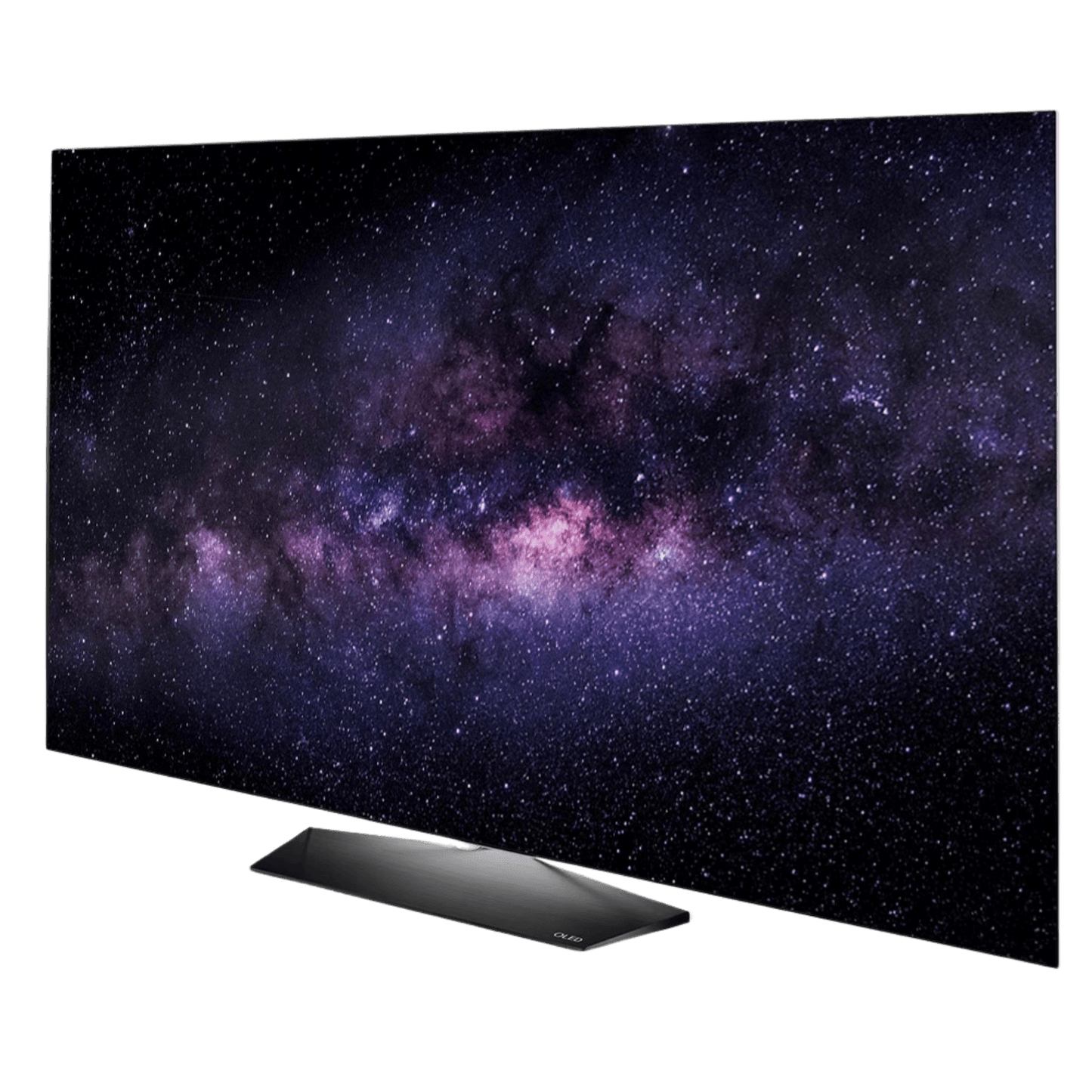 LG 55-inch OLED B6 4K Smart TV with vibrant display and slim design, showcasing its sleek screen and modern TV features.