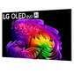 LG 65 inch OLED evo AI G6 4K Smart TV displaying vibrant images, sleek design, and thin bezels in a modern living room setting.